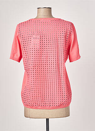Pull col rond manches courtes rose KATMAI femme