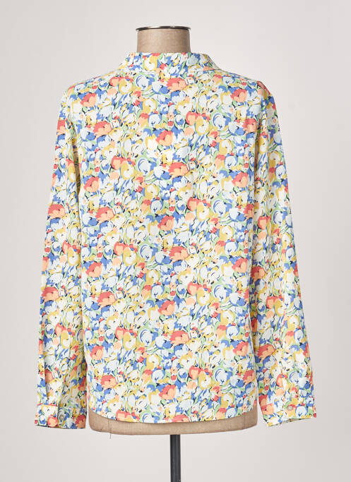 Chemisier imprimé fleurs manches longues vert ARTLOVE femme