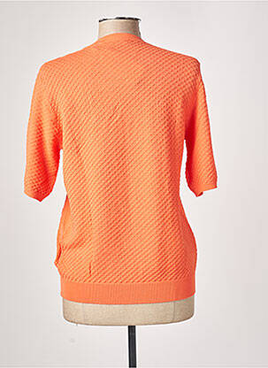 Pull stretch manches courtes orange ESQUALO femme