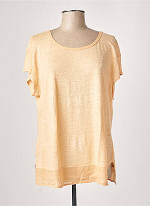 T-shirt coupe droite manches courtes orange SALT & PEPPER femme