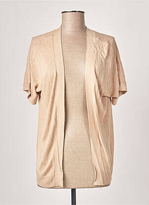 Gilet manches courtes maille fine beige GERRY WEBER femme