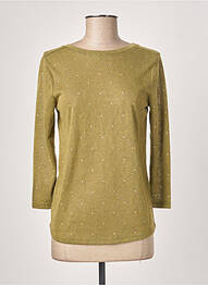 Top coupe cintrée manches 3/4 vert ONLY femme
