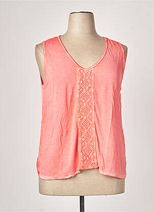Top coupe fluide sans manche orange SO SOON femme