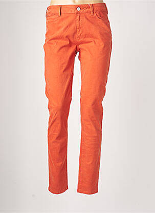 Pantalon slim broderie rivets taille normale orange DIANE LAURY femme