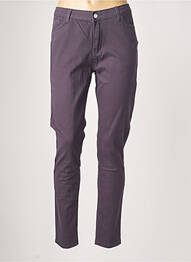 Pantalon slim broderie rivets taille normale gris LA FIANCEE DU MEKONG femme