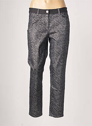 Pantalon slim broderie rivets taille normale gris STARK femme
