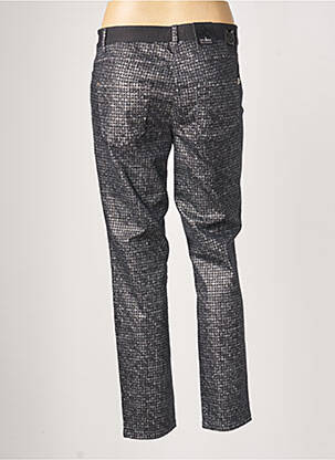 Pantalon slim broderie rivets taille normale gris STARK femme