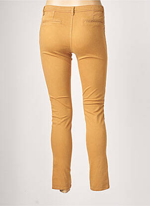 Pantalon chino fermeture zippée sous rabat boutonné taille normale beige SCHOOL RAG femme
