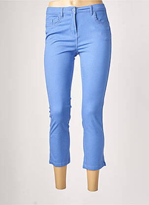 Pantacourt stretch taille normale bleu C'EST BEAU LA VIE femme