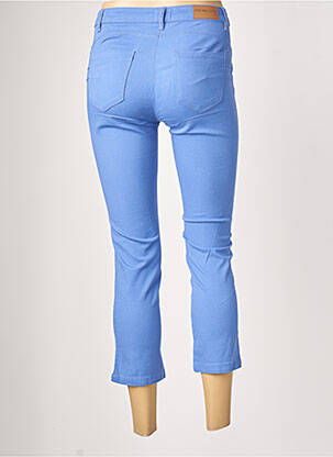 Pantacourt stretch taille normale bleu C'EST BEAU LA VIE femme