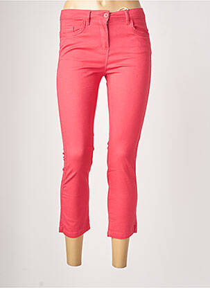Pantacourt stretch taille normale rouge C'EST BEAU LA VIE femme