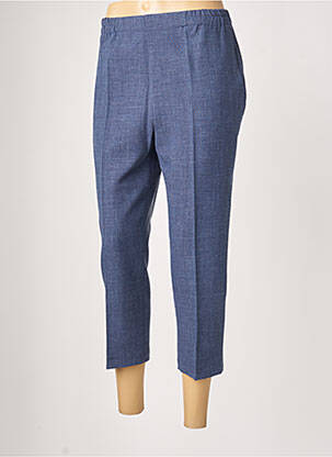 Pantacourt coupe droite taille normale bleu ANNE KELLY femme