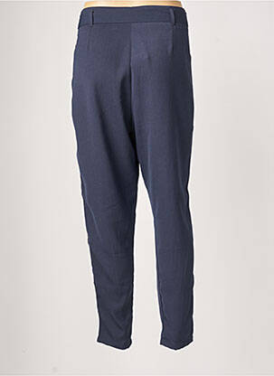 Pantalon droit fermeture zippée sous rabat avec crochet taille normale bleu TIFFOSI femme