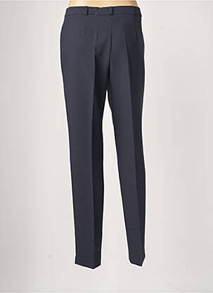 Pantalon droit fermeture zippée sous rabat boutonné taille normale bleu ANNE KELLY femme