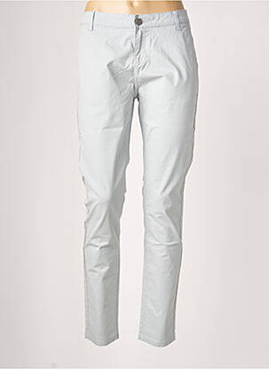 Pantalon chino fermeture zippée sous rabat boutonné taille normale bleu LA FIANCEE DU MEKONG femme