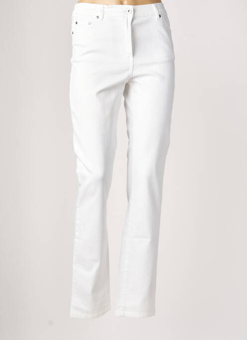 Pantalon droit blanc ANNE KELLY pour femme