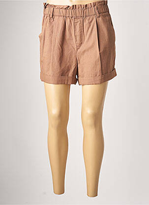 Short coupe droite taille haute marron TIFFOSI femme