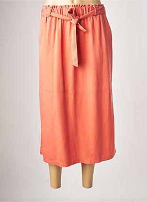 Jupe longue coupe fluide orange C'EST BEAU LA VIE femme