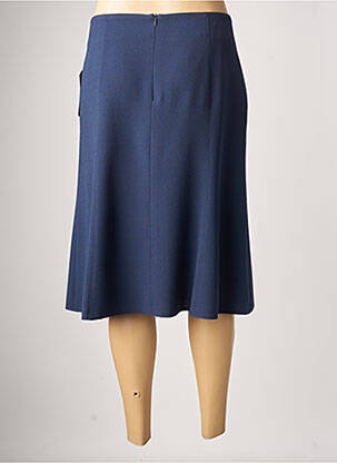 Jupe mi-longue stretch bleu ANNE KELLY femme