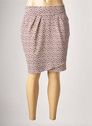 Jupe mi-longue taille normale marron ONE STEP femme