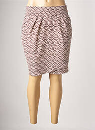 Jupe mi-longue taille normale marron ONE STEP femme