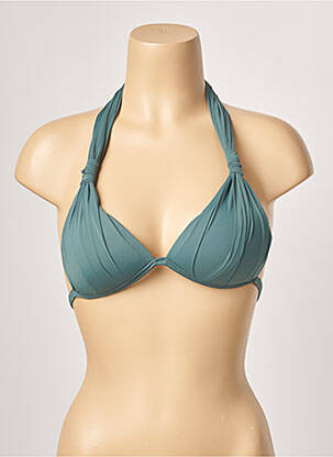 Haut de maillot de bain stretch haut soutien-gorge moulé vert ESCALE À BAHIA femme