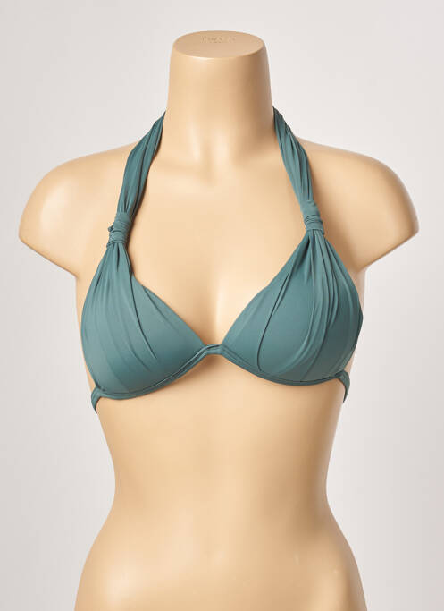 Haut de maillot de bain stretch haut soutien-gorge moulé vert ESCALE À BAHIA femme