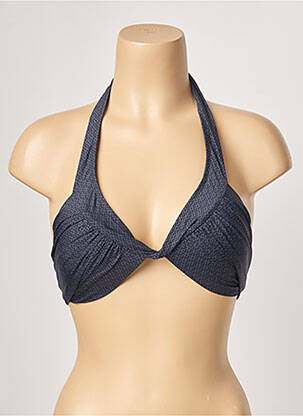 Haut de maillot de bain stretch haut soutien-gorge moulé bleu ESCALE À BAHIA femme