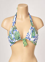 Haut de maillot de bain stretch haut soutien-gorge emboitant vert ESCALE À BAHIA femme