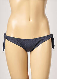 Bas de maillot de bain effet matière satinée bikini bleu ESCALE À BAHIA femme