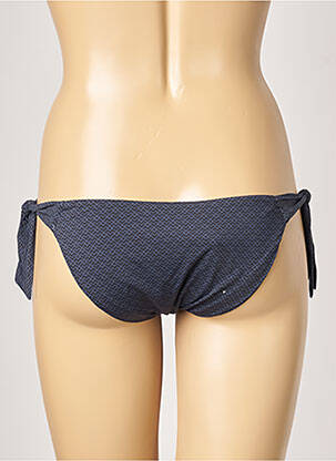 Bas de maillot de bain effet matière satinée bikini bleu ESCALE À BAHIA femme