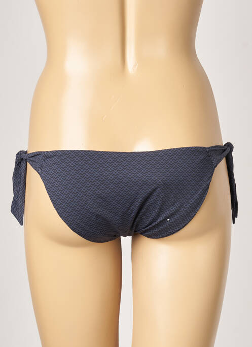 Bas de maillot de bain effet matière satinée bikini bleu ESCALE À BAHIA femme