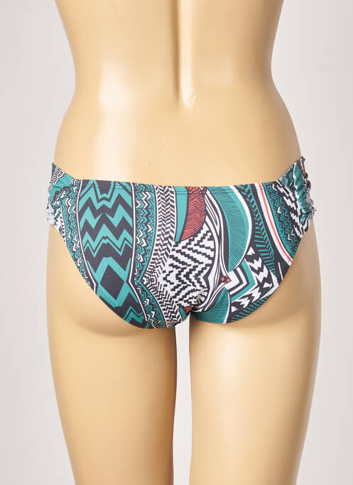 Bas de maillot de bain imprimé fantaisie culotte vert ESCALE À BAHIA femme