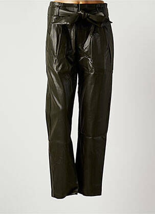 Pantalon droit coupe carotte taille normale vert GRACE & MILA femme