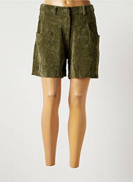 Bermuda coupe droite taille normale vert PAKO LITTO femme