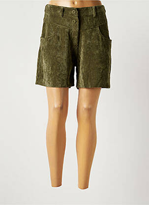Bermuda coupe droite taille normale vert PAKO LITTO femme