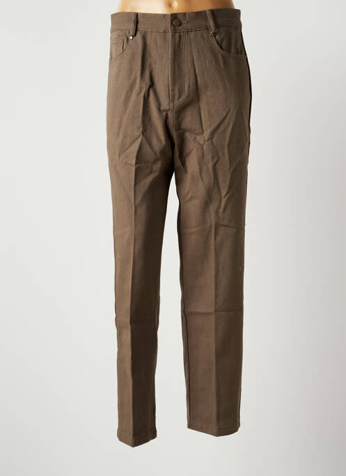 Pantalon slim marron GRACE & MILA pour femme