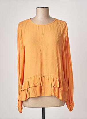 Blouse col rond manches longues orange SPARKZ femme