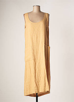 Robe mi-longue sans manche sans manche beige KOKOMARINA femme