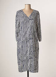 Robe mi-longue manches 3/4 manches 3/4 bleu MASAI femme