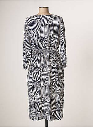 Robe mi-longue manches 3/4 manches 3/4 bleu MASAI femme
