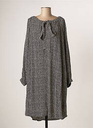 Robe mi-longue manches longues manches longues noir MASAI femme