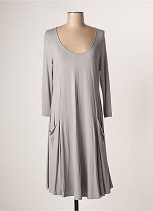 Robe mi-longue coupe évasée manches longues gris MES SOEURS ET MOI femme
