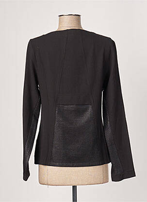Veste casual col rond noir KOKOMARINA femme