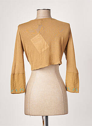 Gilet cache-cœur stretch beige ALL BEAUTIFUL femme