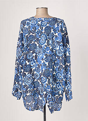 Chemisier imprimé fleurs manches longues bleu MASAI femme