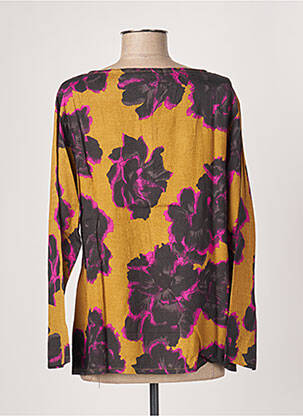 Blouse imprimé fleurs manches longues jaune MASAI femme