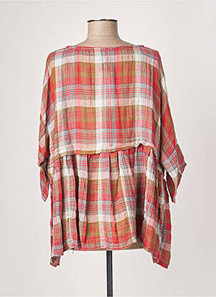 Blouse col rond manches 3/4 rouge G!OZE femme