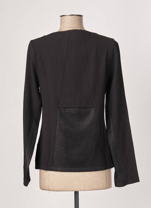 Veste casual col rond noir KOKOMARINA femme