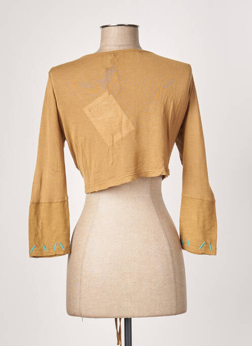 Gilet cache-cœur stretch beige ALL BEAUTIFUL femme